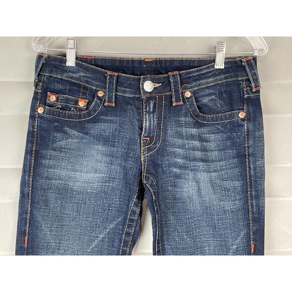 True Religion Women 30 Jeans Vintage World Tour Johnny Bootcut Stretch USA Y2K - Picture 5 of 13